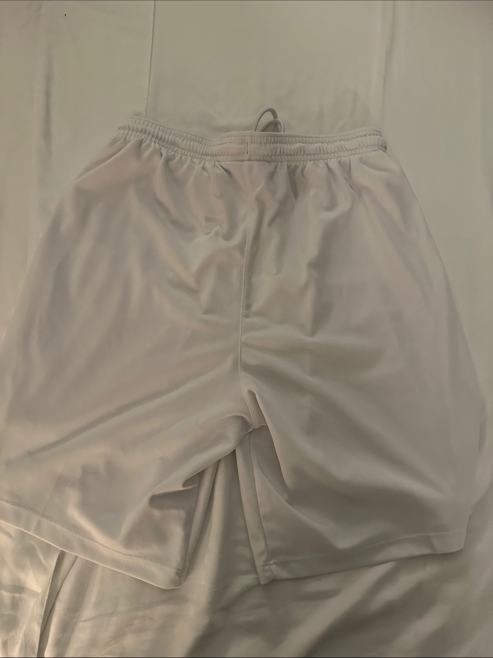 Nike White Athletic Shorts with Black Swoosh slim fit - Picture 4 of 4